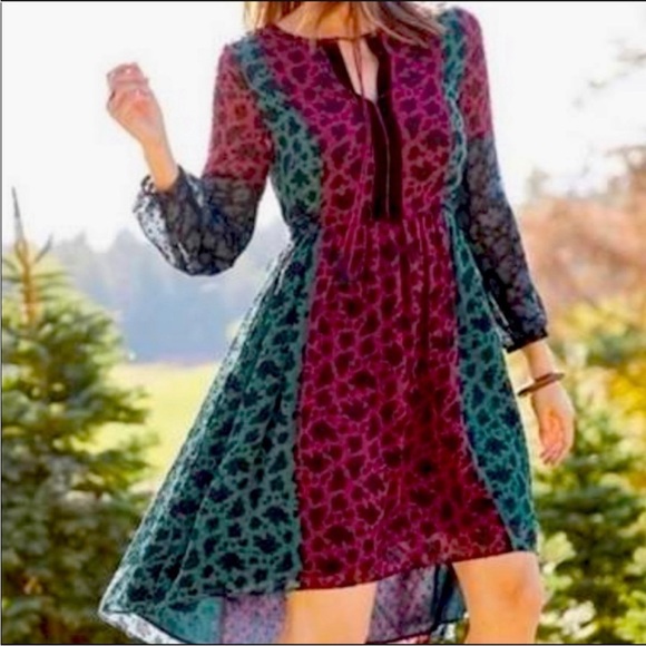 Matilda Jane Dresses & Skirts - Matilda Jane Pretty Little Party Dress High Low Long Sleeves Velvet & Tassel